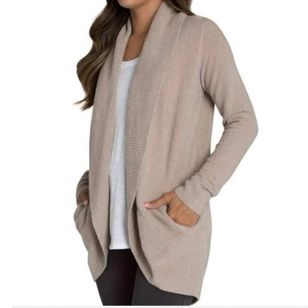 Barefoot Dreams Cozy Chic Lite Circle Cardi in pink size xs